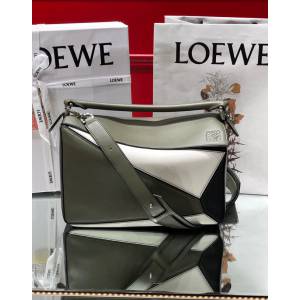 LOEWE經典爆款包包 羅意威中號Puzzle幾何拼接手提斜挎包 10171  tcl1140