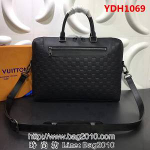 路易威登LV頂級原單N48261 皮革Porte-Documents Jour 公事包Damier Infini 皮革 YDH1069