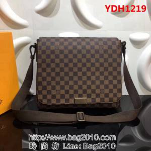 路易威登LV頂級原單 N41212 DISTRICT中號斜挎包Monogram Macassar帆布 YDH1219