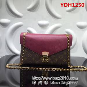 路易威登LV頂級原單PALLAS CHAIN單肩斜挎金色鏈條包M41201 YDH1250