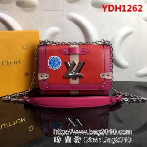 路易威登LV頂級原單 2018新款M43629磨面牛皮貼飾與飾釘鏈條包 YDH1262