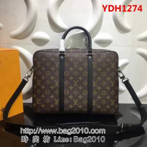 路易威登LV頂級原單 41478 老花 Damier Graphite格紋帆布小號公事包 YDH1274