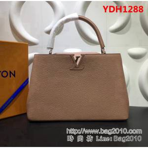 路易威登LV頂級原單 M48869 裸粉Capucines 大號手袋肩背斜跨包 YDH1288