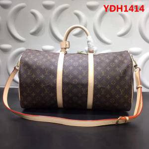 路易威登LV頂級原單 KEEPALL 旅行袋 M41418 黑格皮旅行袋枕頭包 YDH1414
