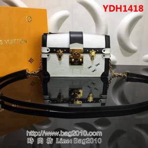 路易威登LV頂級原單M53052白色, 2018早秋系列新款 Malletage印花女挎包 YDH1418
