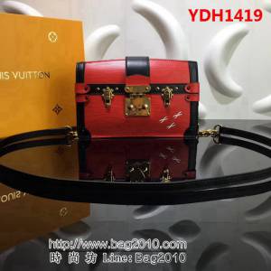 路易威登LV頂級原單M53052紅色 2018早秋系列新款Malletage印花女挎包 YDH1419