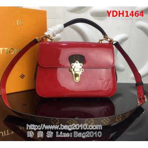路易威登LV頂級原單53352 淑女風格手提肩背兩用漆光皮包 YDH1464