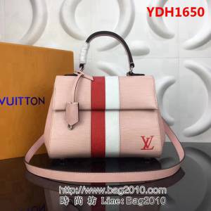 路易威登LV頂級原單 M41312粉色紅白條Cluny BB手提斜跨手袋 YDH1650