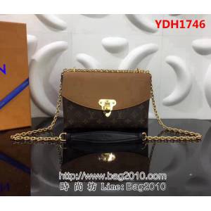 路易威登LV頂級原單SAINT PLACIDE M43715 金色鏈條手袋 YDH1746