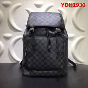 路易威登LV頂級原單CHRISTOPHER m43422黑格登山包銀色黃銅裝飾 YDH1930