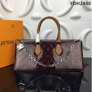 路易威登LV 頂級原單 M44371 2019早春系列 Sac Tricot手袋 新款六角鏈式肩帶 黑色Monogram Vernis漆面皮 時尚氣質手提包  YDH2440