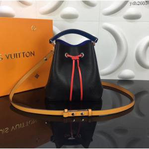 路易威登LV女包 頂級原單 M53610 NéoNoé BB手袋 經典Noé水桶包 Epi牛皮 抽繩飾邊 可手提 肘挎  ydh2605