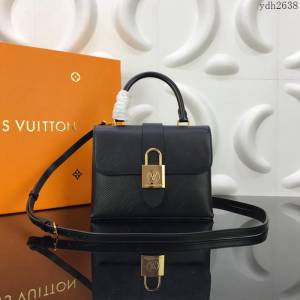 路易威登LV女包 頂級原單 Epi皮革 Locky BB手袋 金色LV掛鎖鎖扣 時尚款 手提 單肩 斜跨包  ydh2638