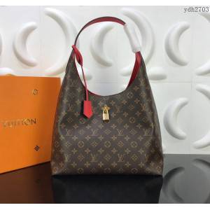 路易威登LV女包 頂級原單 HOBO FLEUR手袋 Monogram Flower掛鎖 時尚休閒 肩背包  ydh2703