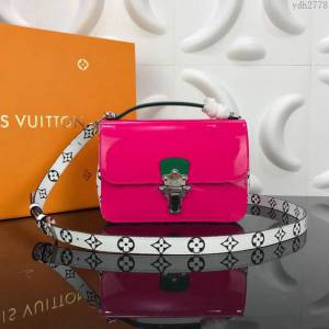 LV女包 M53632 頂級原單 Vernis 紅色漆皮革 Cherrywood BB手袋 路易威登女手提包  ydh2778