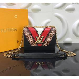 LV女包 M53926 路易威登Jungle系列 動物花紋 Twist中號手袋 LV鏈條單肩包 LV新款斜挎包  ydh3097