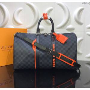 LV包 LV旅行包 N40166 路易威登經典Keepall旅行袋 DamierCobalt帆布旅行手提袋  ydh3117