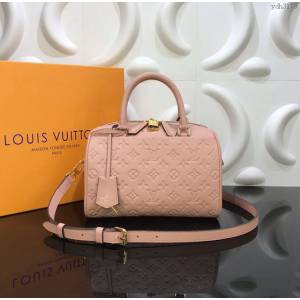 LV包 LV女包 Speedy25手袋 LV牛皮壓花手提包 LV單肩斜挎包  ydh3179