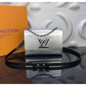 LV包 LV女包 Twist中號手袋 黑白水波紋twist女包 LV小型手袋 LV單肩斜挎包  ydh3210