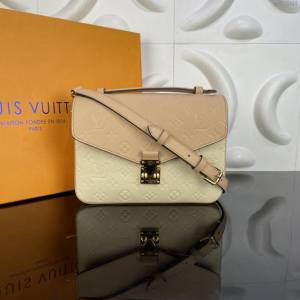 lv新款包包 路易威登Pochette Metis手袋 Monogram Empreinte皮革 lv女士斜挎包  ydh3944