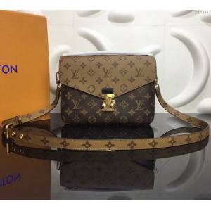 lv新款包包 路易威登Pochette Metis手袋 Monogram Reverse帆布 lv老花斜挎包  ydh3947