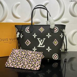 LV專櫃新款女包 路易威登Neverfull中號手袋 M45819 LV膠囊系列手提購物包  ydh4361