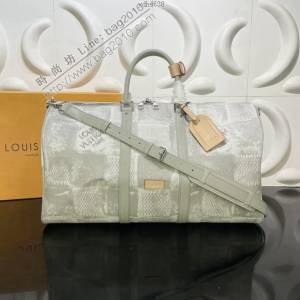 路易威登2022专柜新款手袋 N50069 路易威登Keepall BANDOULIèRE旅行袋 LV大号格纹男士手提旅行包  ydh4638