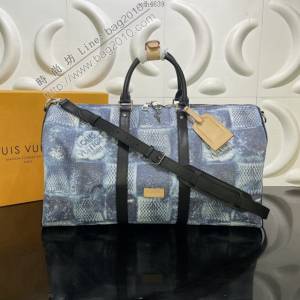 路易威登2022专柜新款手袋 N50069 路易威登Keepall BANDOULIèRE旅行袋 LV大号格纹男士手提旅行包  ydh4639