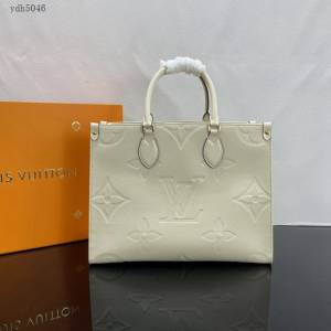 Lv路易威登2023專櫃新款OnTheGo中號手袋 LV壓紋粒面牛皮手提托特包 M45595 M45607 M46531 ydh5046