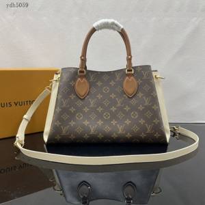 Lv路易威登2023專櫃新款Opéra中號手袋 LV老花粒面皮革手提肩背女包 M46495 ydh5059
