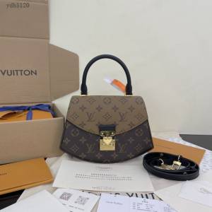 Lv路易威登2023專櫃新款老花扇形手提肩背女包 免稅版特級純鋼M46548 ydh5120