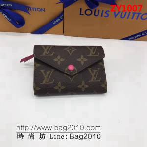 路易威登LV頂級原單M41938玫紅海外原單 Victorine錢夾 女士錢包 ZY1007