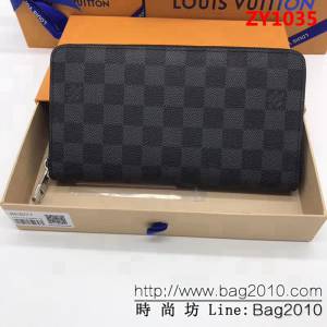 路易威登LV頂級原單 N63077海外原單DamierGraphite帆布男士錢夾 ZY1035