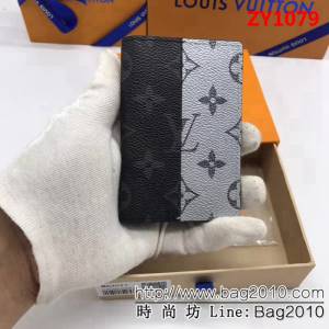 路易威登LV頂級原單 M63021拼接黑花2018春夏Split系列新式帆布袋裝錢包 ZY1079