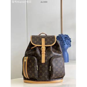 LV專櫃2023新款帆布中古雙肩包 M40107老花 路易威登老花男士背包雙肩包 dn1060