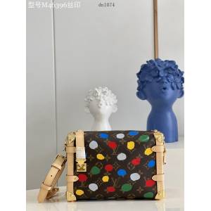 LV專櫃2023經典monogram老花肩背包 M46396絲印 路易威登side trunk pm手袋 dn1074