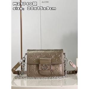 LV專櫃2023新款Mini Dauphine手袋 M21740 路易威登Mongoram限量系列女士肩背包 dn1289