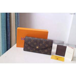 lv錢包 SARAH 翻蓋長款錢包 M60531 lv老花女款長錢包  lvqb1324