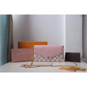 lv女包 Pochette Félicie鏈條小挎包 N60235 lv斜挎女包  lvqb1334