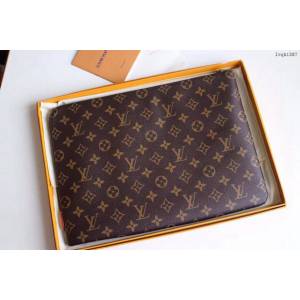 lv包 ETUI VOYAGE 收納袋 M43442 杏色 lv老花收納包  lvqb1387