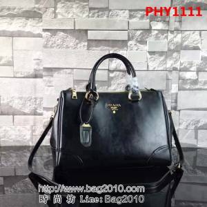 普拉達PRADA原單 2324原版油臘皮PRADA 實物實拍 官網同步手提肩背包 PHY1111
