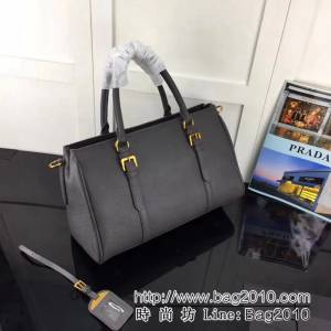普拉達PRADA原單 2966義大利最新版原單荔枝紋牛皮手提肩背包 PHY1555