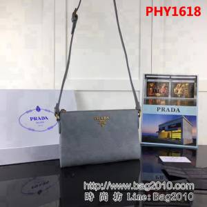 普拉達PRADA原單 1BH050 義大利最新版 進囗頭層牛皮 單肩斜跨包 PHY1618