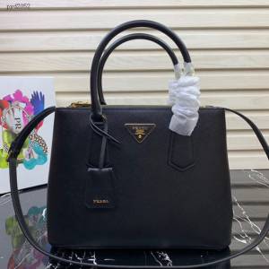prada女包 普拉達專櫃最新爆款殺手包 1BA232 prada粗十字紋牛皮包 prada手提肩背女包  pyd2052
