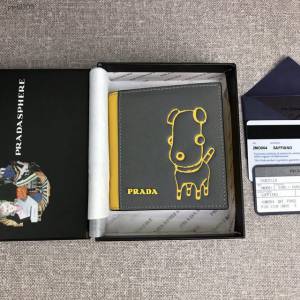 prada錢包 普拉達專櫃最新聖誕限量款系列 2MO004 PRADA男士短款錢夾  pyd2103