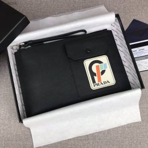 prada手包 普拉達十字紋牛皮手拿包 2NG005 PRADA限量版最新摩登態度系列手包  pyd2264