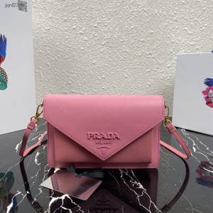prada女包 普拉達新款女士斜挎包 1BP020 Prada單肩小包 Saffiano皮 Prada翻蓋包  pyd2365