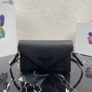 prada女包 普拉達新款女士斜挎包 1BP020 Prada單肩小包 Saffiano皮 Prada翻蓋包  pyd2367