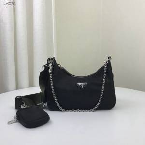 prada女包 普拉達2020新款nylon Hobo手拎包 時尚百搭 prada腋下包 1BH204 Prada單肩斜挎包  pyd2381