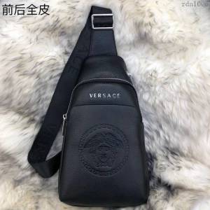 VERSACE男包 爆款 范思哲男士胸包 黑色 简约经典款 6021  rdn1006